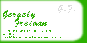 gergely freiman business card
